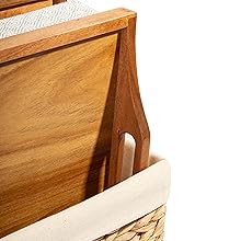 acacia wood, lap trays, basket set, lap tray set