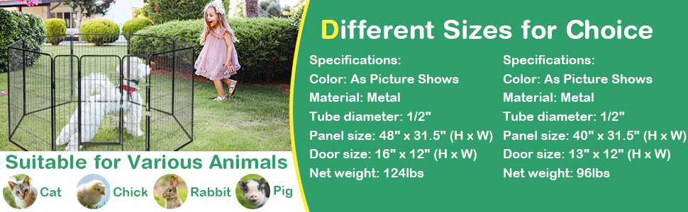 Portable Folding Metal Kennel Fence