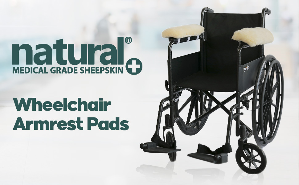 Natural Sheepskin Wheelchair Armrest Pads (B0BNXLZFJS)