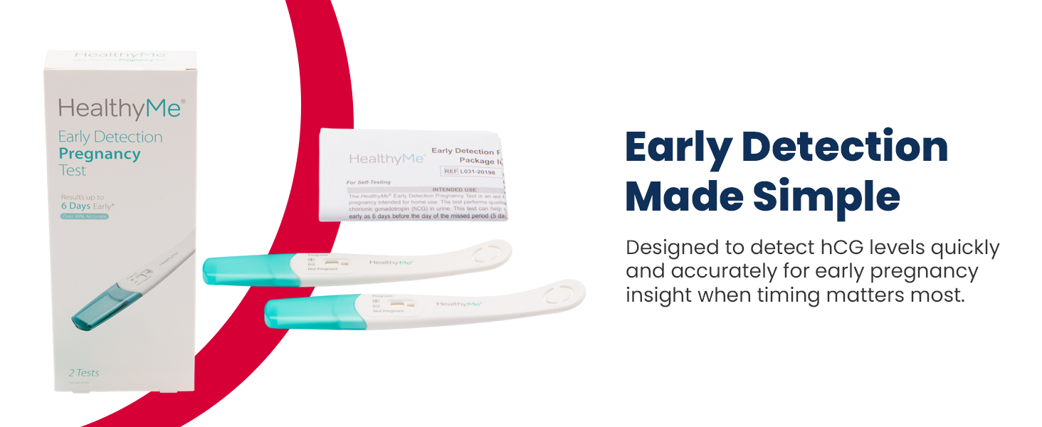 Early detection pregnancy test with fast accurate results for convenient at home pregnancy testing