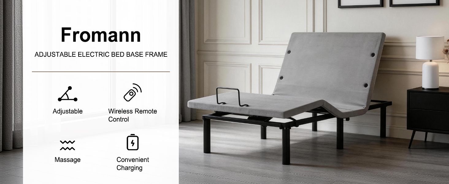 ADJUSTABLE ELECTRIC BED BASE FRAME