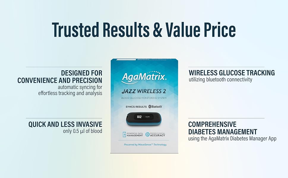 Jazz Wireless 2: Trusted Readings, Wireless Glucose Tracking, Easy Testing, Small Blood Sample