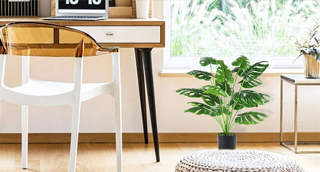 artificial monstera plant