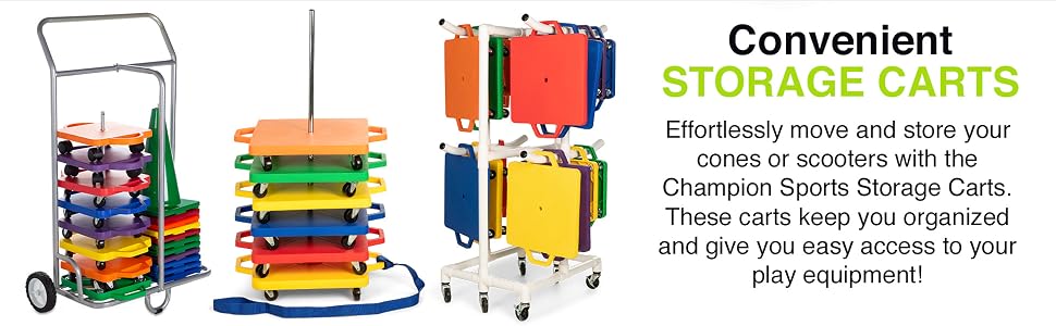 Champion Sports Scooterboards - Scooterboard Storage Carts