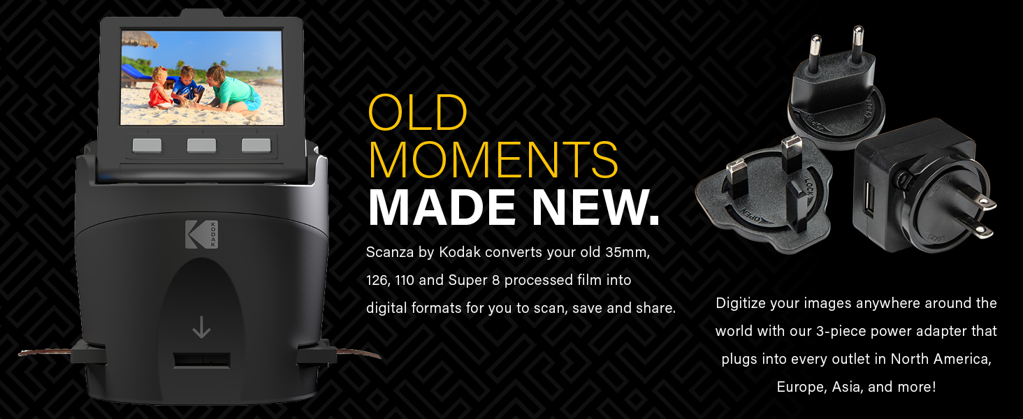 Scanza, Kodak scanner for film 35mm 120 110 super8 super 8 negative scan preserve photo machine for