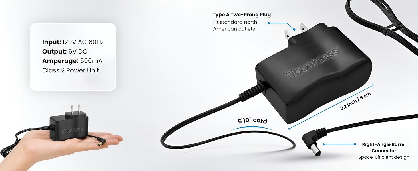 An easy plug-in option for users who prefer AC power over routine battery replacement