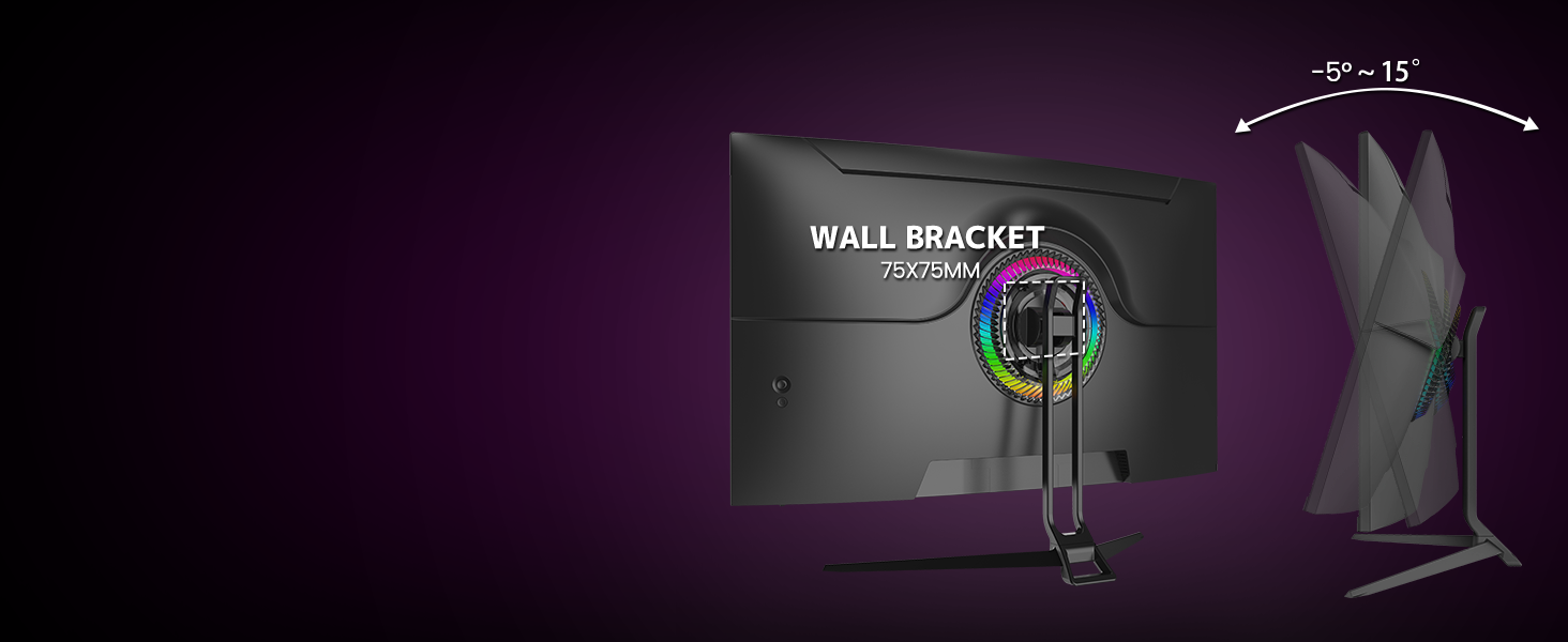 Desktop monitor supports tilt adjustment and wall mounting