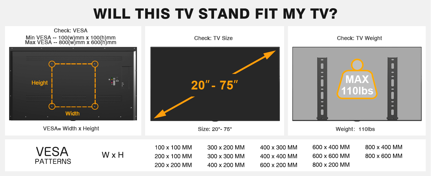 tv legs for 75 inch
