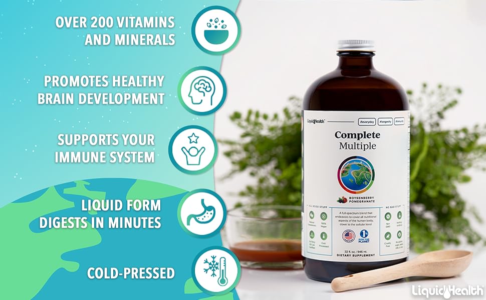 liquidhealth, liquid vitamins, complete multiple, multivitamin, energy, immunity, development