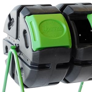 HOTFROG Dual Body Tumbling Composter - close up of open doors