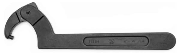 GEARWRENCH Adjustable Pin Black Oxide Spanner Wrench with 1/4" Pin, 2" to 4-3/4" - 81864