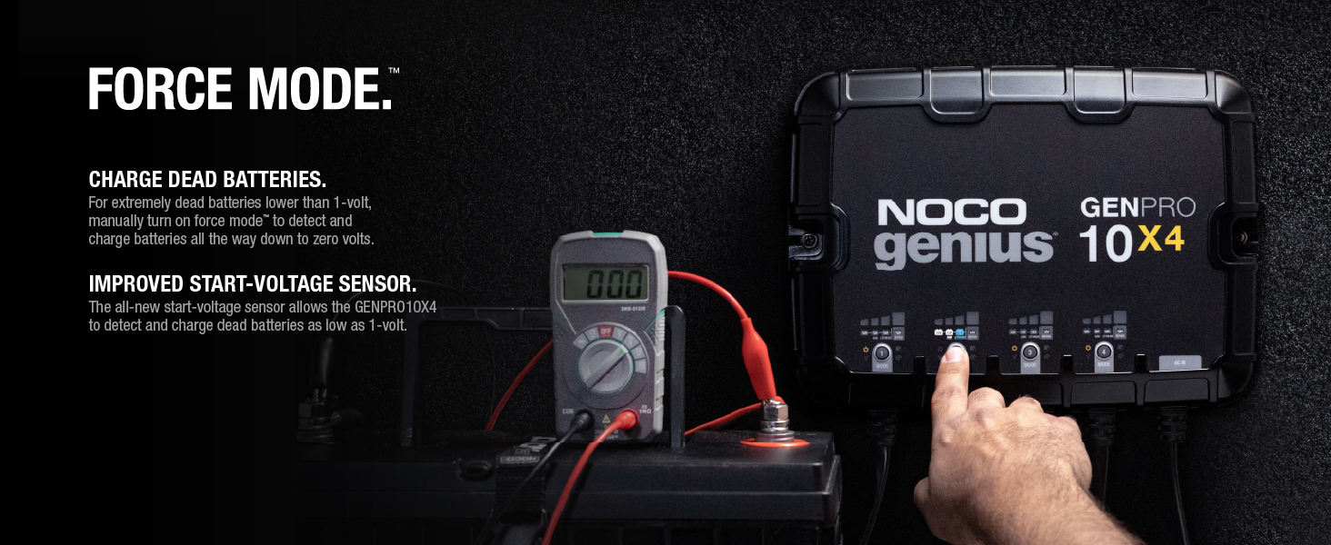 NOCO Genius GENPRO10X4, 4-Bank, 40A, Smart Marine Charger, 12V Onboard Battery Charger, Maintainer