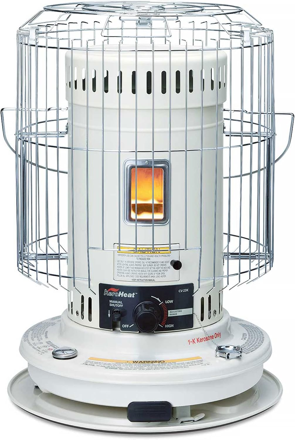 Sengoku KeroHeat Efficient Indoor Outdoor Portable Travel Convection Kerosene Heater with Automatic Safety Shut Off, 23,500 BTU, 2 Pack, White