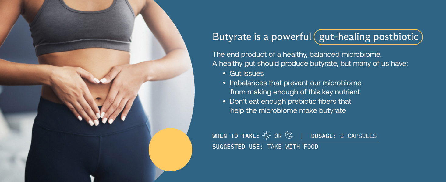 Butyrate Calcium Magnesium Gut health digestion probiotics prebiotics postbiotics bloating gassy