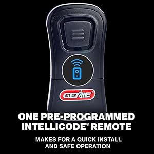 Genie Chain Drive 500 garage door opener comes with a single button remote
