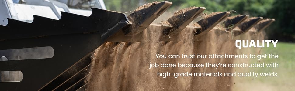 Our attachments use high-grade materials and quality welds