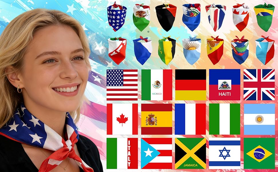 Multi-Country Flag Bandanas