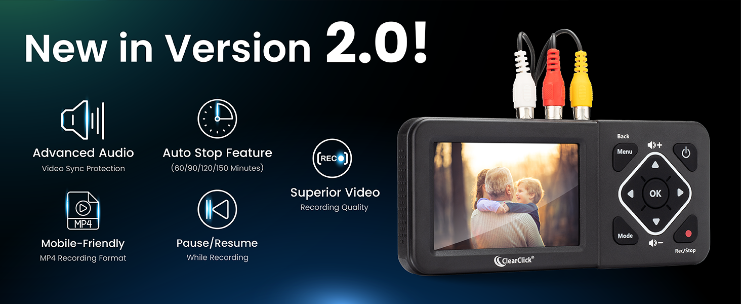 New in Version 2.0 - Sync Protection, MP4, Auto Stop, Pause/Resume, Superior Video Quality
