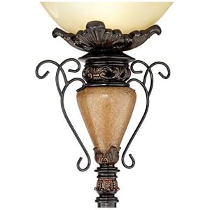 Regency Hill Ludo 72" High Bronze Crackle Tree Torchiere Floor Lamp