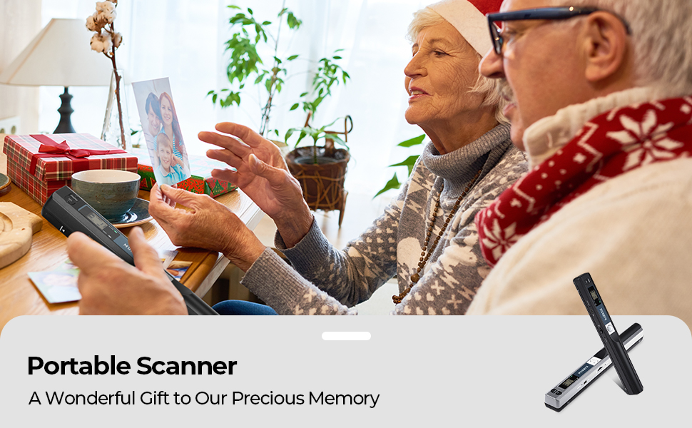 Portable scanner for documents photos