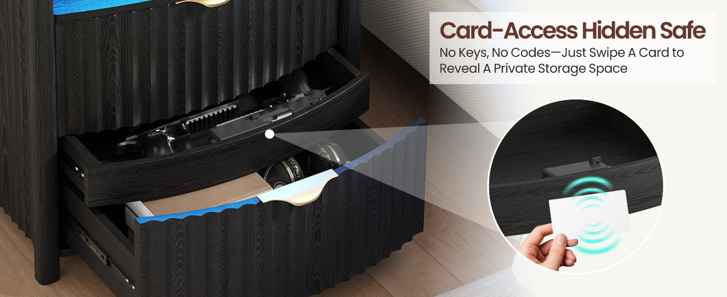 nightstand with hidden gun drawers