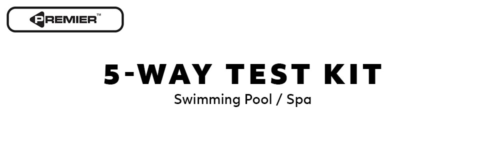 pool water chemical test kit;test kit for pool;5-way pool water test kit;poolmaster water test kit