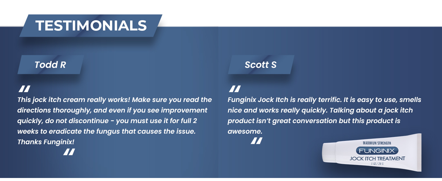Funginix Jock Itch Treatment testimonials