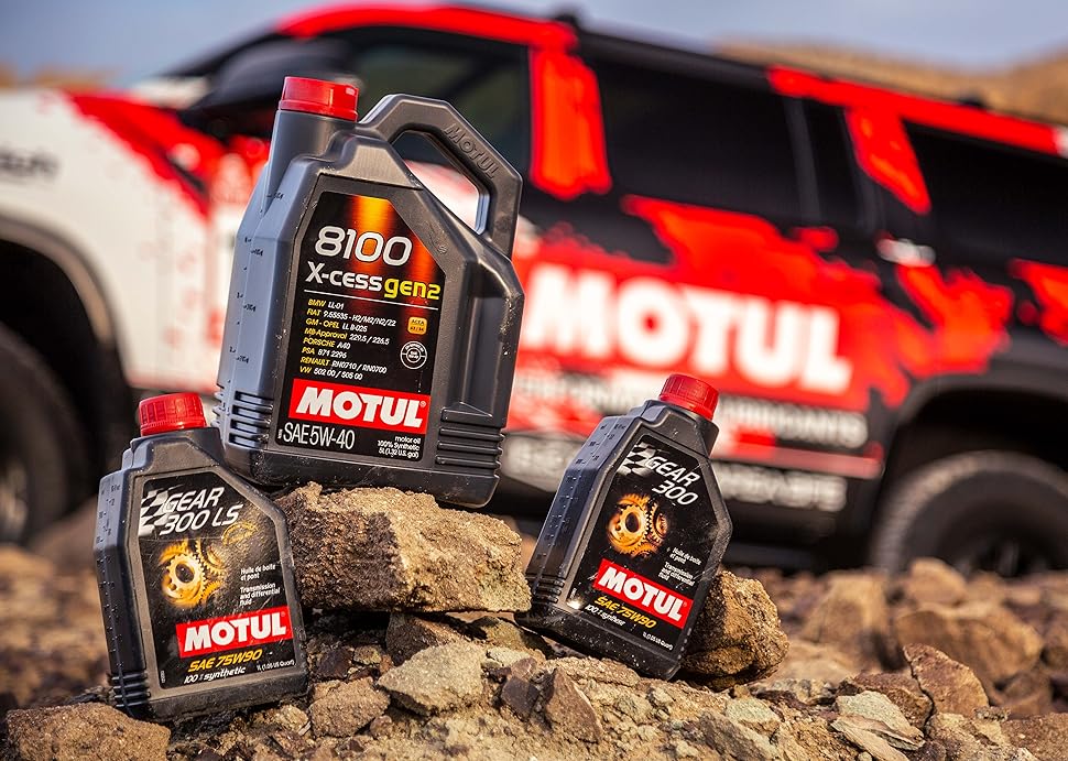 Motul JEEP Grand Wagoneer deaturing MOTUL 8100 Xcess Gen2 5W40 5 Liter and GEAR oils