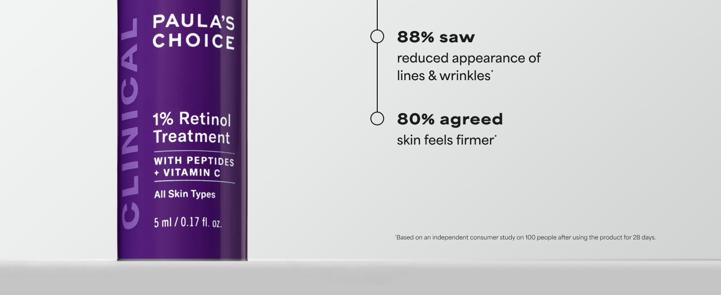 1% retinol treatment travel size paulas choice face serum skin care anti aging fine lines wrinkles