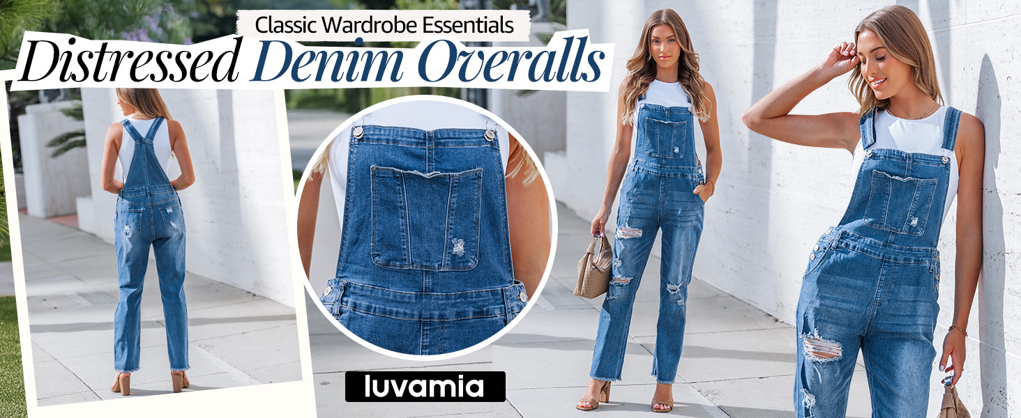 boyfriend denim bib overalls women classic