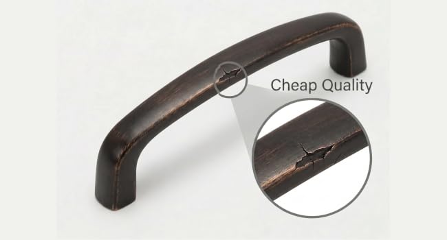 Cheap and poor quality oil rubbed bronze cabinet pull
