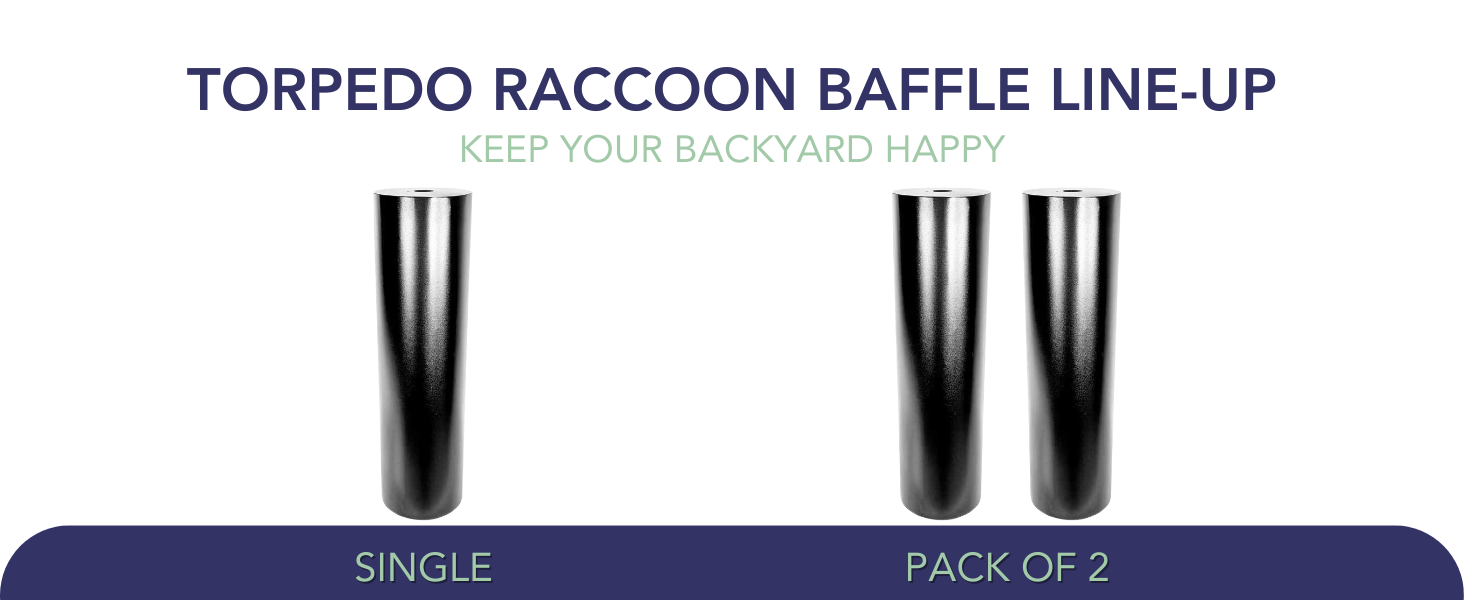 Woodlink Torpedo Raccoon Baffles, Black, 8&amp;amp;#34; dia., Pack of 2