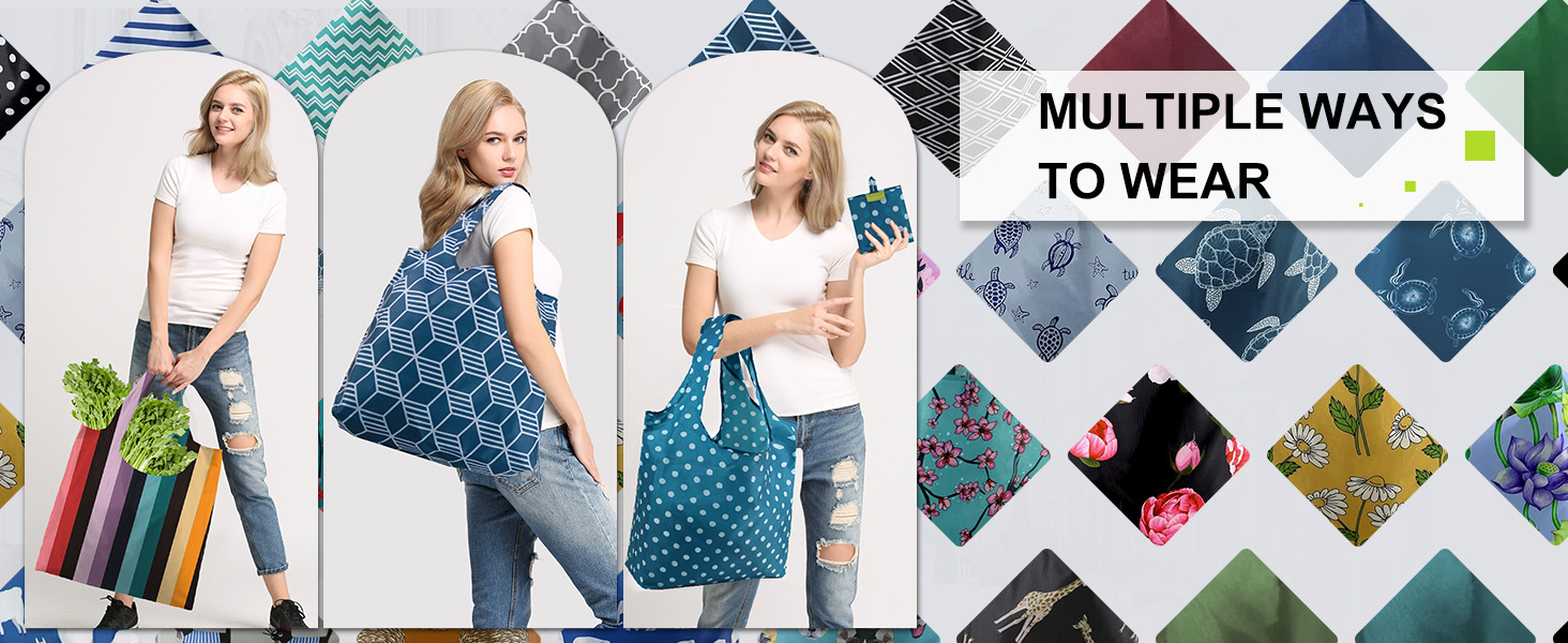 Christmas Gifts Shopping Bags For Groceries Foldable Reusable Grocery Bags Heavy Duty 6 Pack