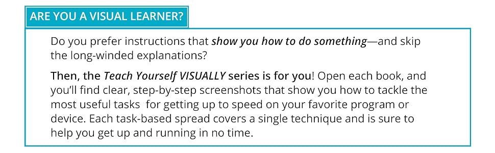 visual learning, teach yourself visually, visual series, visual books, teach yourself visually books