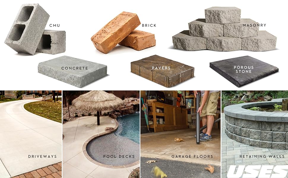 concrete sealer, penetrating, natural, concrete blocks, brick, pavers, stone, masonry, no gloss