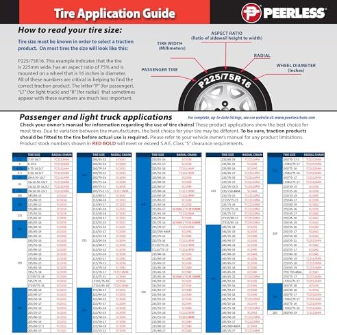 SCC SC1038 Radial Chain Cable Traction Tire Chain - Set of 2