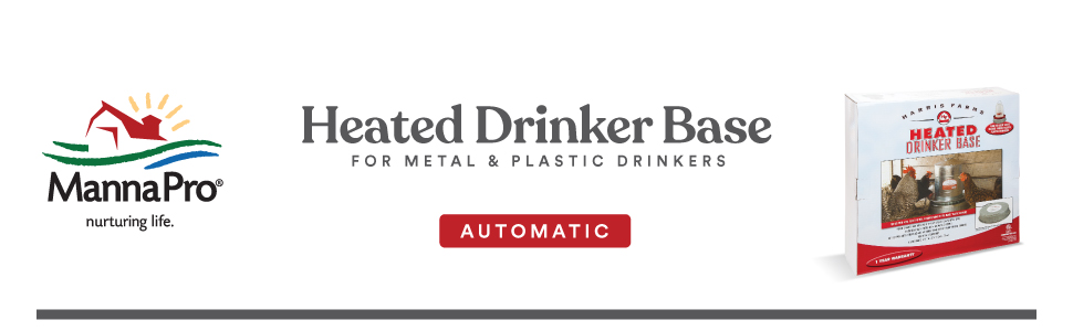 manna pro nurturing life heated drinker base for metal heated drinkers