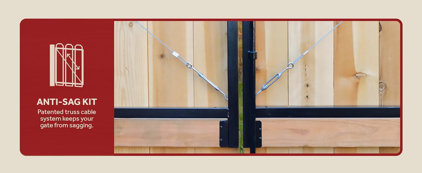 Adjust-A-Gate Steel Frame Gate Building Kit, 36&amp;#34;-60&amp;#34; Wide Opening Up To 7&amp;#39; High