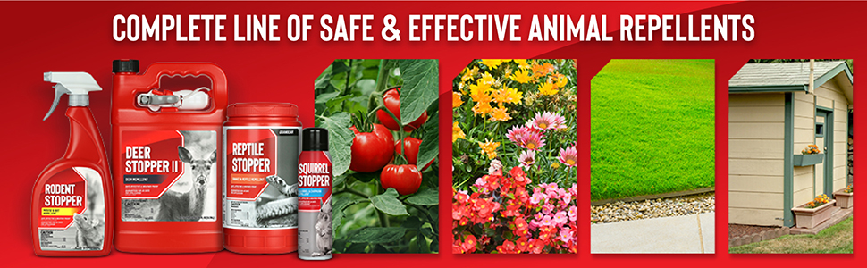 Complete line of safe and effective animal repellents