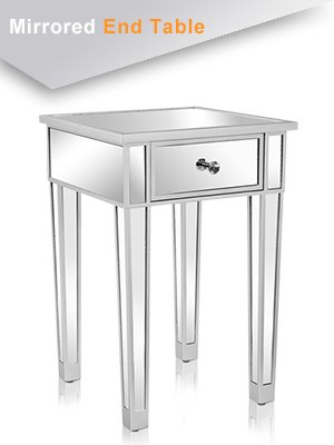 Mirrored side table