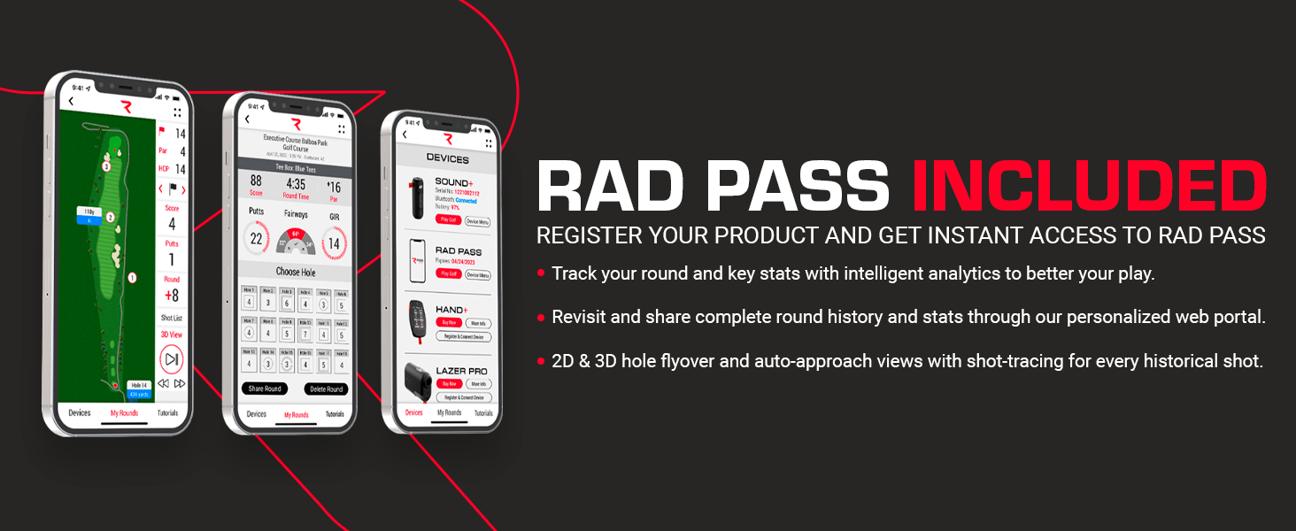 golf tracker app enabled smart technology golf gps wireless connection mobile device compatible