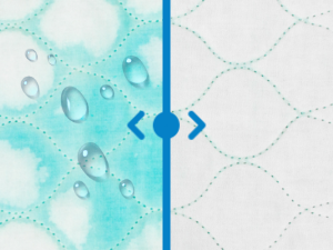 Waterproof and absorbent