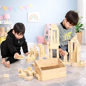 2 Children Playing With The Extra Large Wppd Unit Blocks