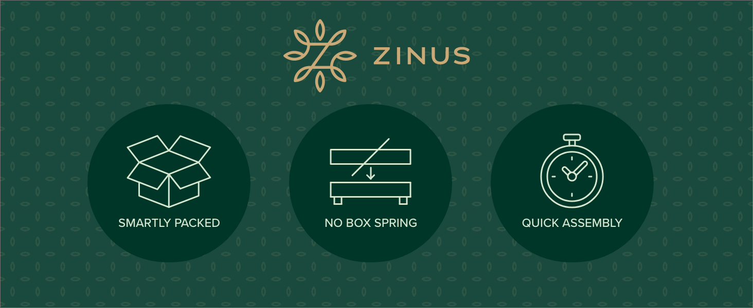 Zinus: Smartly Packed, No Box Spring, and Quick Assembly
