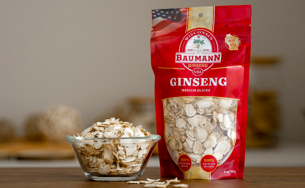 Ginseng Slices - American Ginseng - Wisconsin Ginseng Roots - Baumann Ginseng Slice