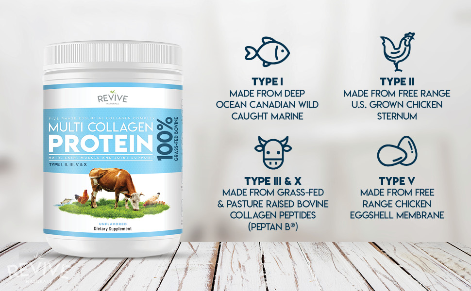 collagen peptides powder hydrolysed 5 type