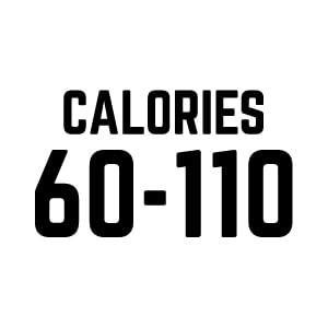 60 to 110 calories