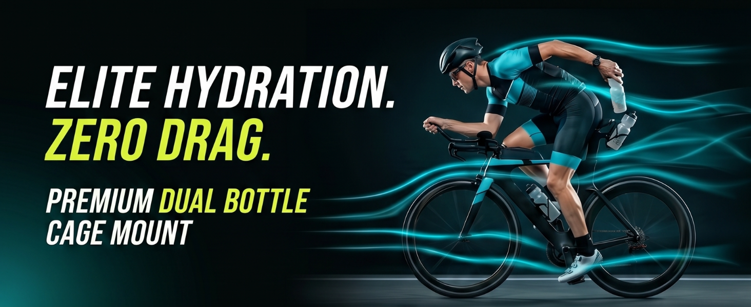 bike water bottle holder saddle rear cage triathlon bottle mount double hydration system