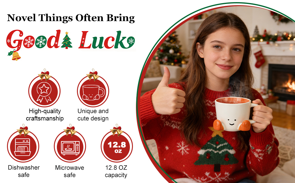 Premium Quality &amp;amp; Cute Design: 12.8oz Microwave &amp;amp; Dishwasher Safe Mugs