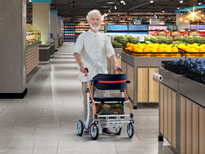 rollator with storage bag